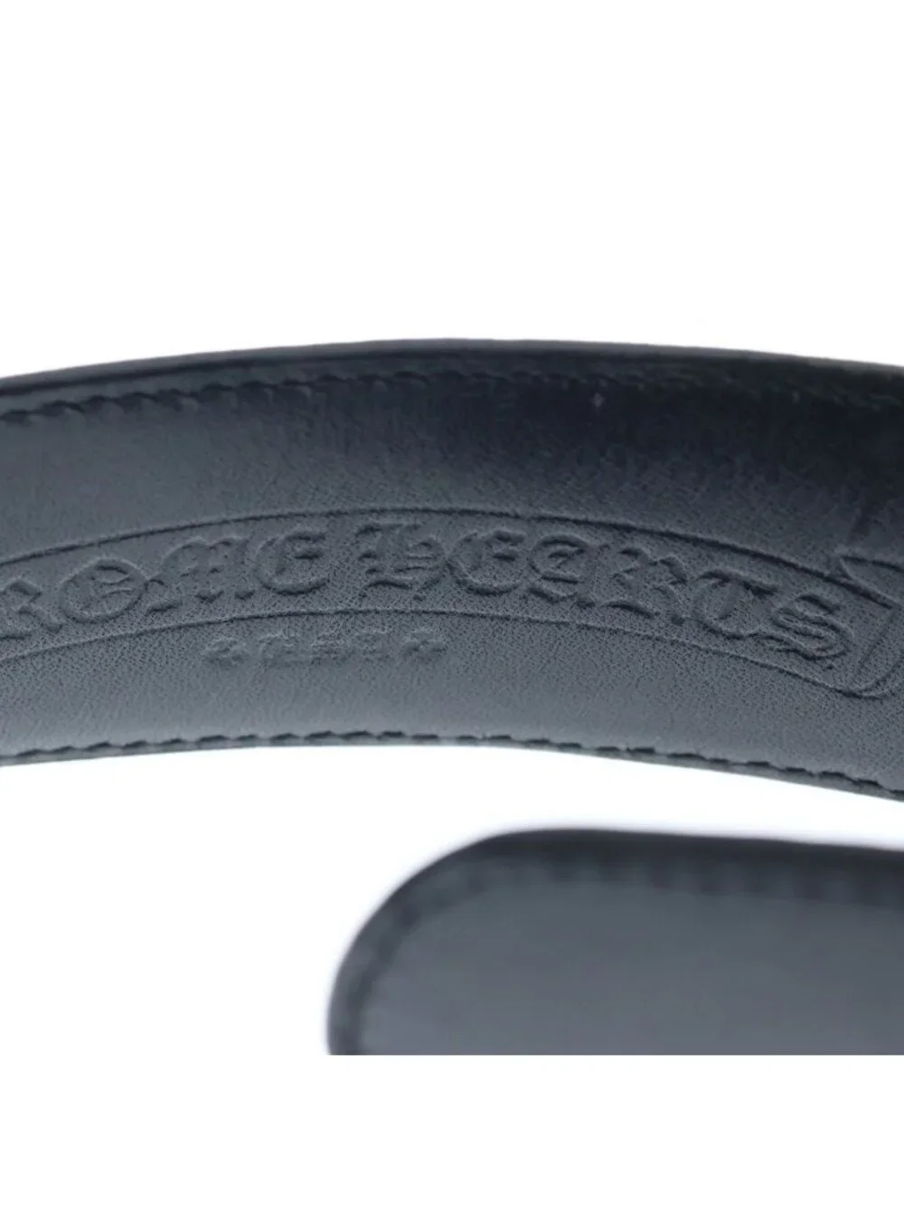 Chrome Hearts 1.5 Strap 1.5 Inch Horse Shoe Rivets Leather Belt Black